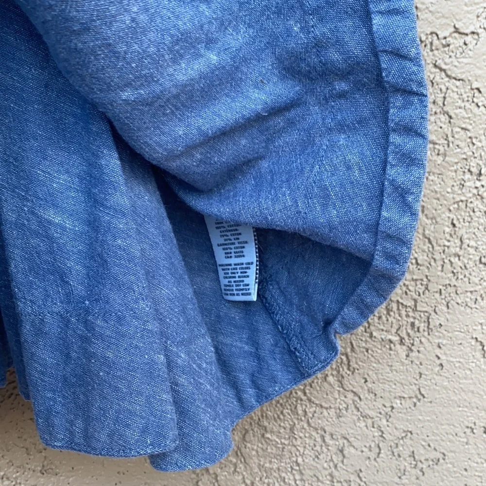 Kimichi Blue Chambray Spaghetti Strap Dress with Pockets L - Picture 5 of 11